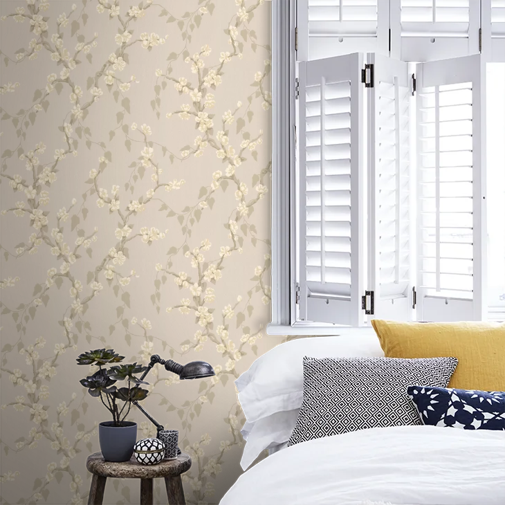 0247SAFAWNZ - Sakura Wallpaper - Fawn - Little Greene