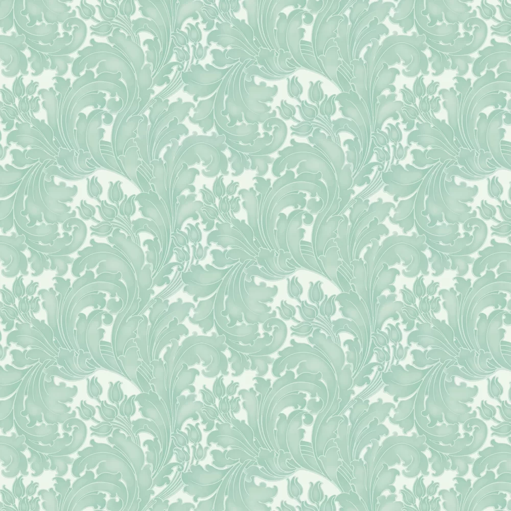 0260TUAQUAZ - Tulip Wallpaper - Aqua - Little Greene