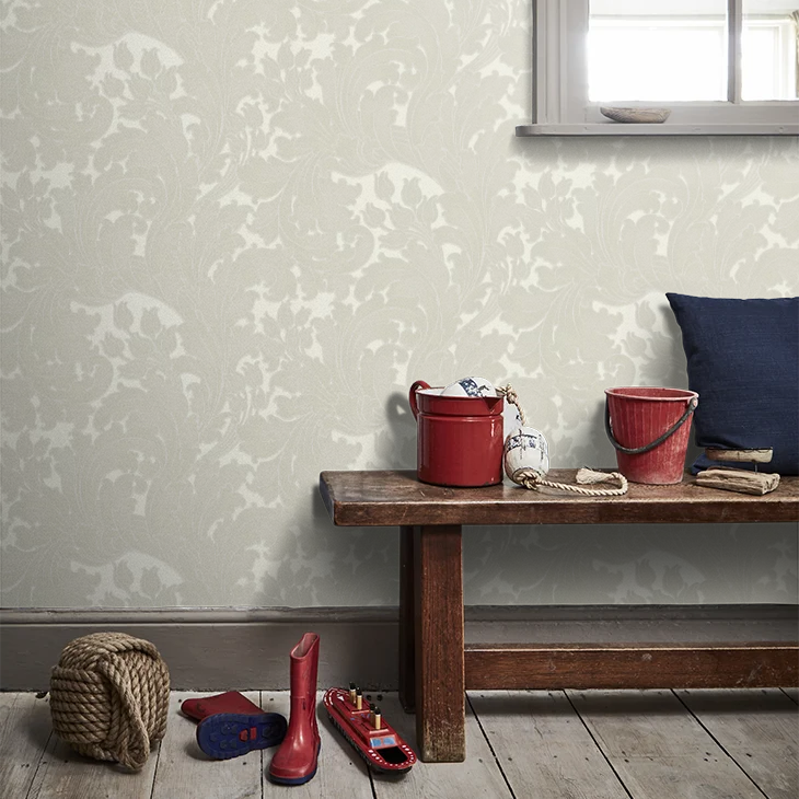 0260TUPALEZ - Tulip Wallpaper - Pale Grey - Little Greene