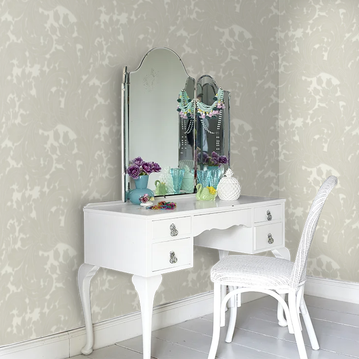 0260TUPALEZ - Tulip Wallpaper - Pale Grey - Little Greene