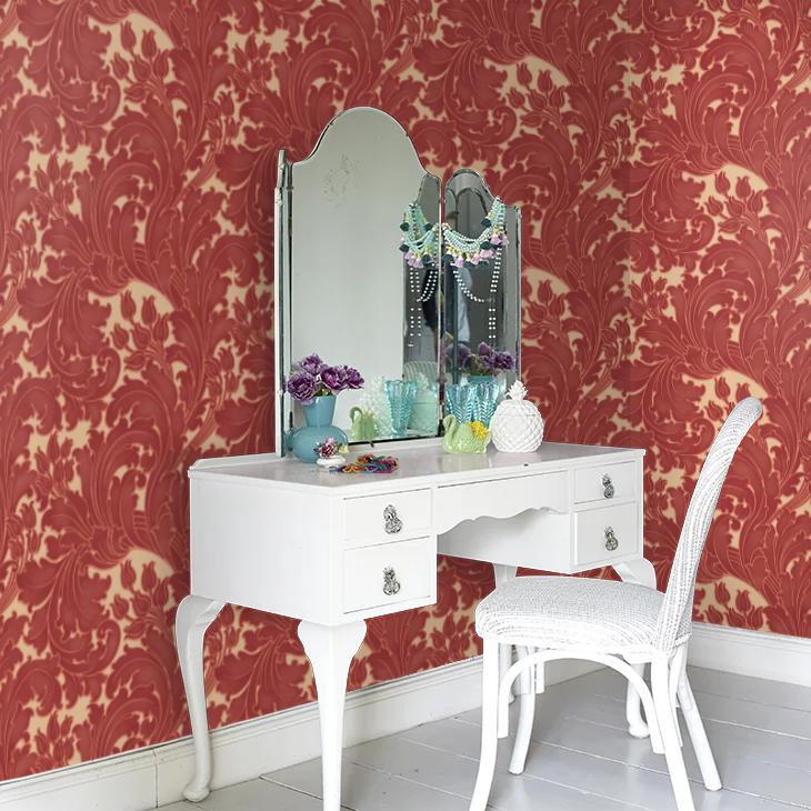 0260TUTHEAT - Tulip Wallpaper - Theatre - Little Greene