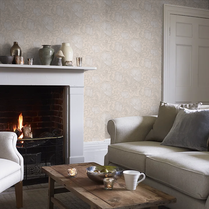 0263PTPORTL - Poppy Trail Wallpaper - Portland Stone - Little Greene