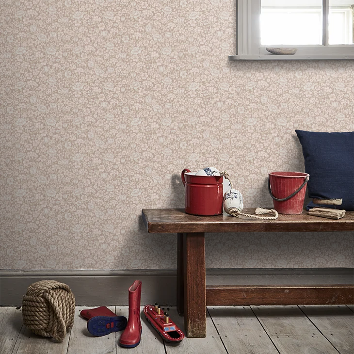 0267SPPORTL - Spring Flowers Wallpaper - Portland Stone - Little Greene