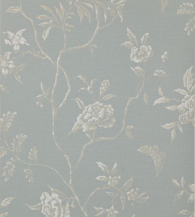 07165/03 - Swedish Tree Wallpaper - Old Blue - Colefax & Fowler