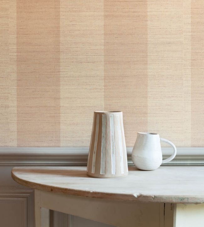 07184-03 - Sandrine Stripe Wallpaper - Pink - Colefax & Fowler