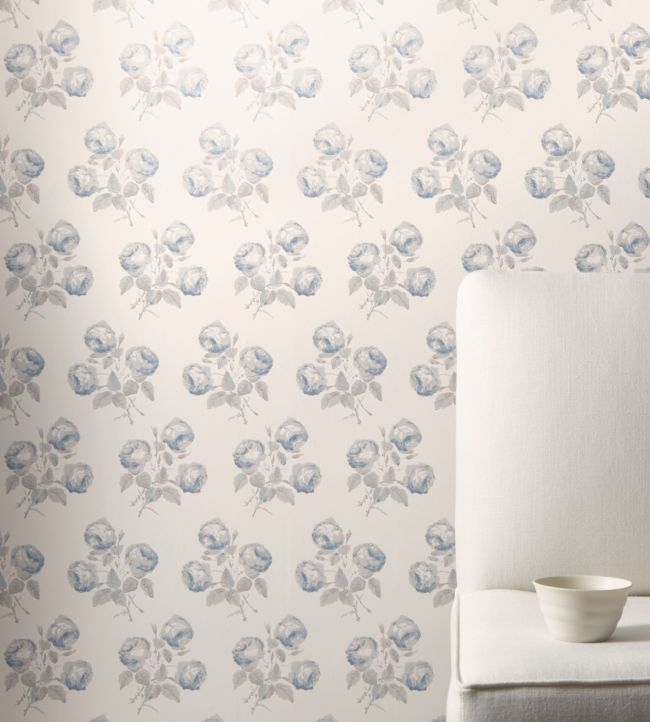 07401/08 - Bowood Wallpaper - Blue/Grey - Colefax & Fowler
