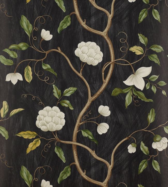 07949/06 - Snow Tree Wallpaper - Black - Colefax & Fowler