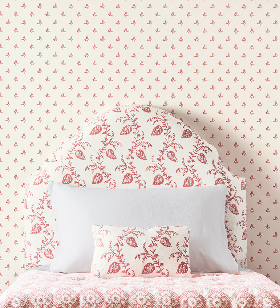 07986/05 - Sudbury Park Wallpaper - Raspberry - Colefax & Fowler