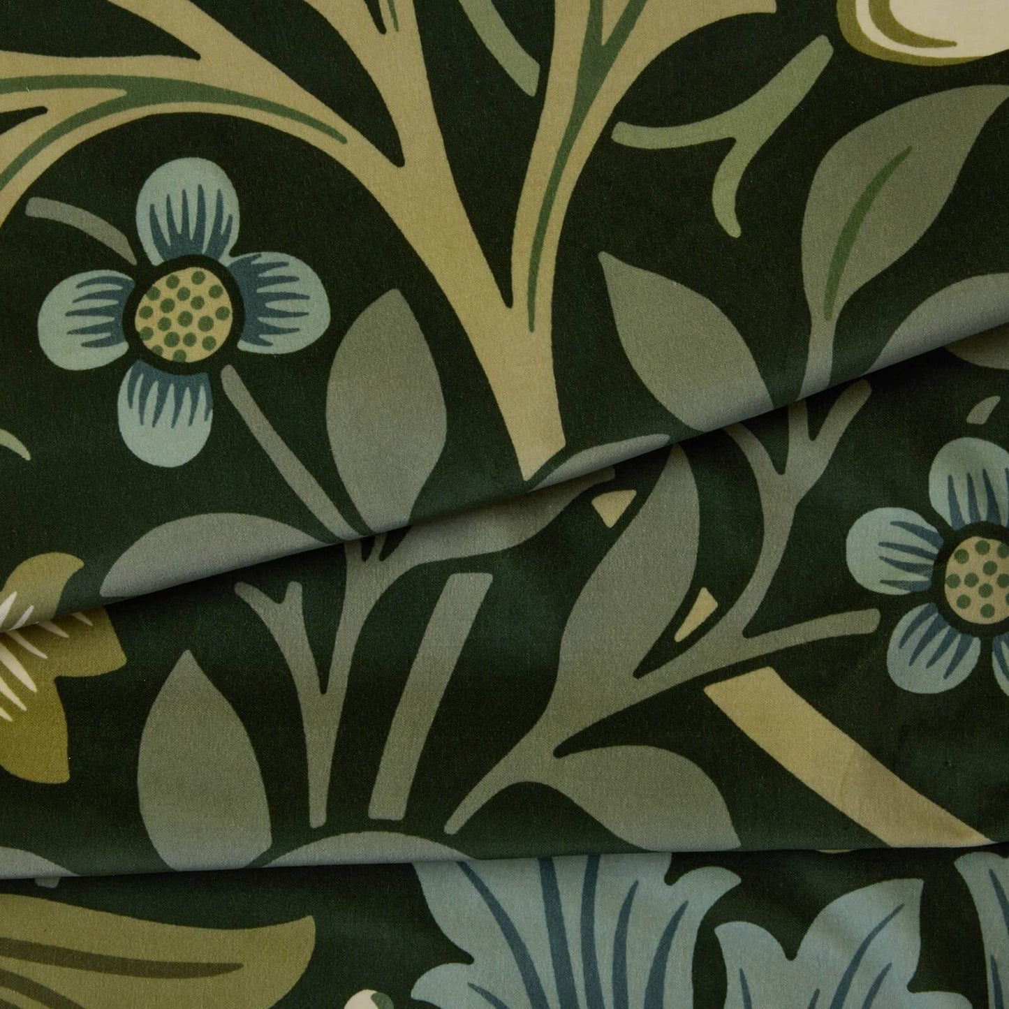 1-FA-CMM-VE-VER-XXX-XXX - Compton Magna Velvet Fabric - Verde - House of Hackney