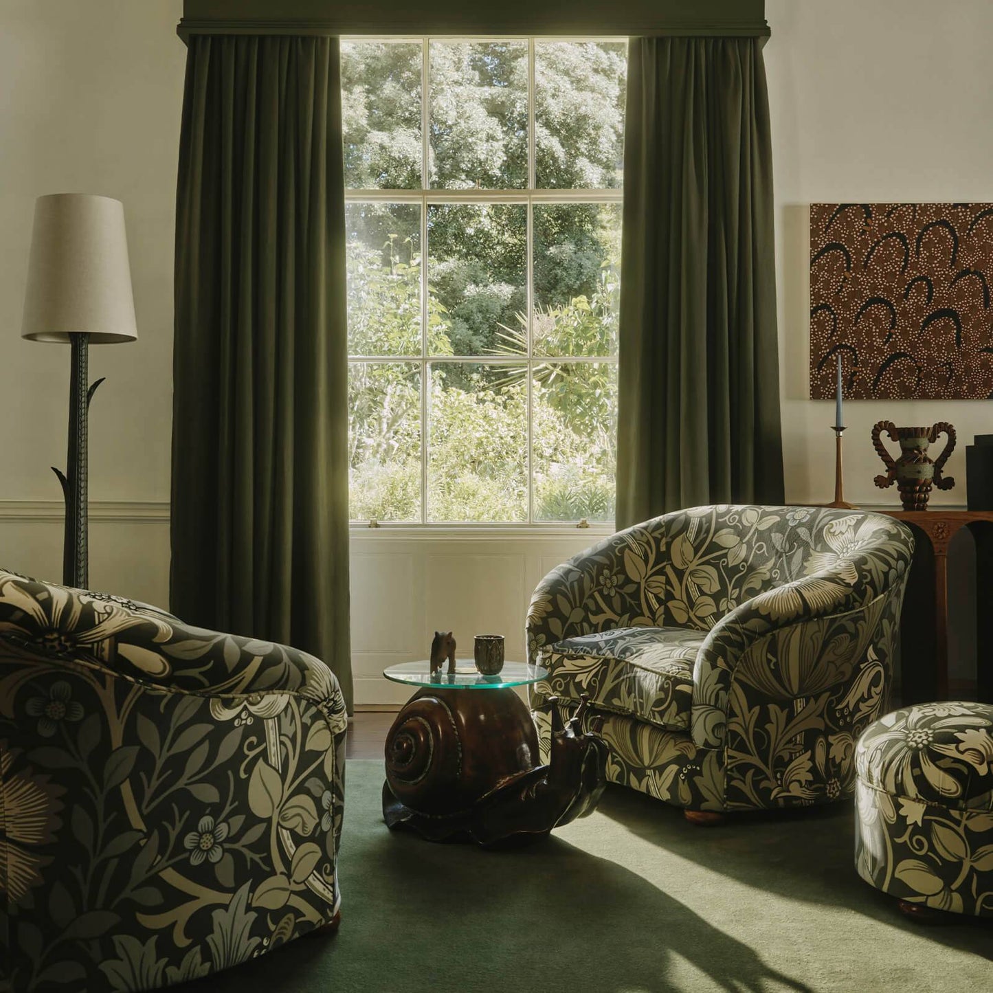 1-FA-CMM-VE-VER-XXX-XXX - Compton Magna Velvet Fabric - Verde - House of Hackney