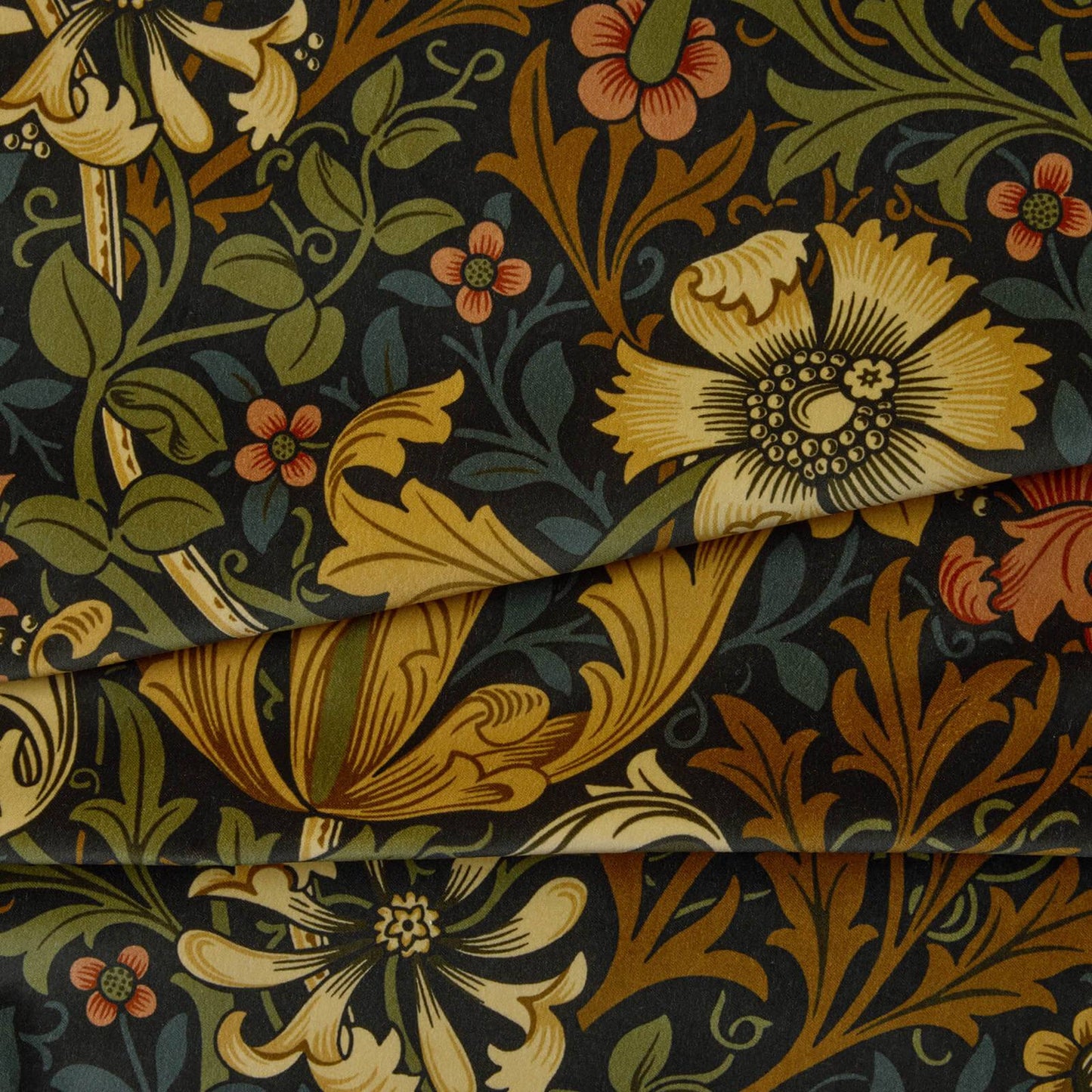 1-FA-COM-VE-MID-XXX-XXX - Compton Velvet Fabric - Midnight - House of Hackney