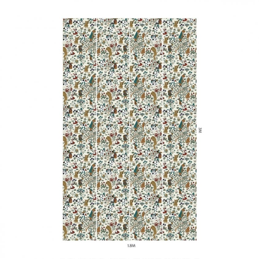 1-WA-ALI-DI-ECR-XXX - Alice In Wonderland Wallpaper - Cream - House of Hackney