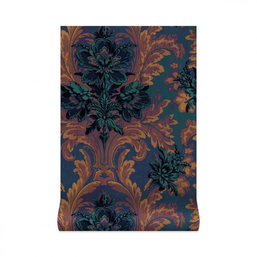 1-WA-AMA-DI-INK-XXX - Amarantha Wallpaper - Ink - House of Hackney