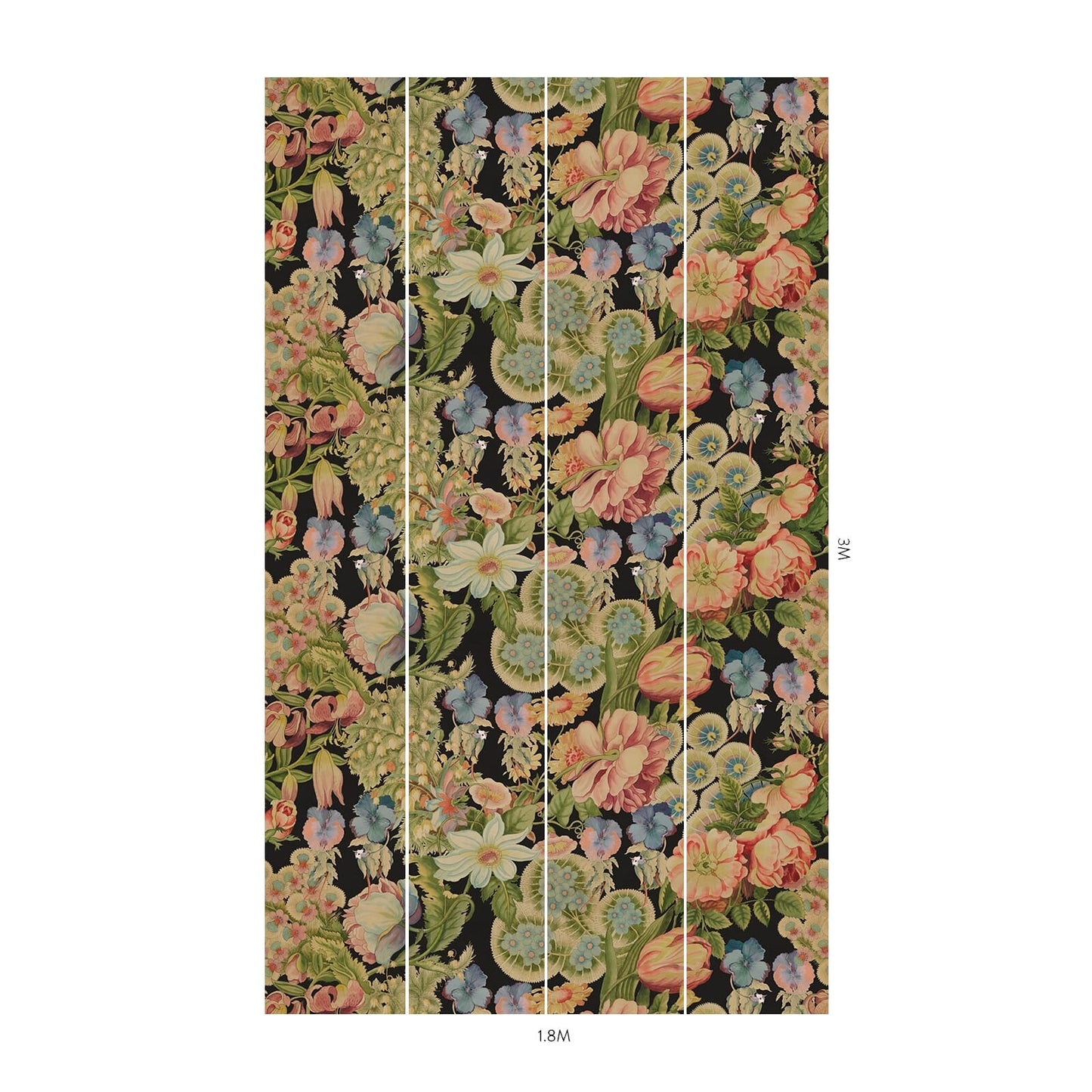 1-WA-AMM-DI-NOI-XXX - Amatoria Magna Wallpaper - Noir - House of Hackney