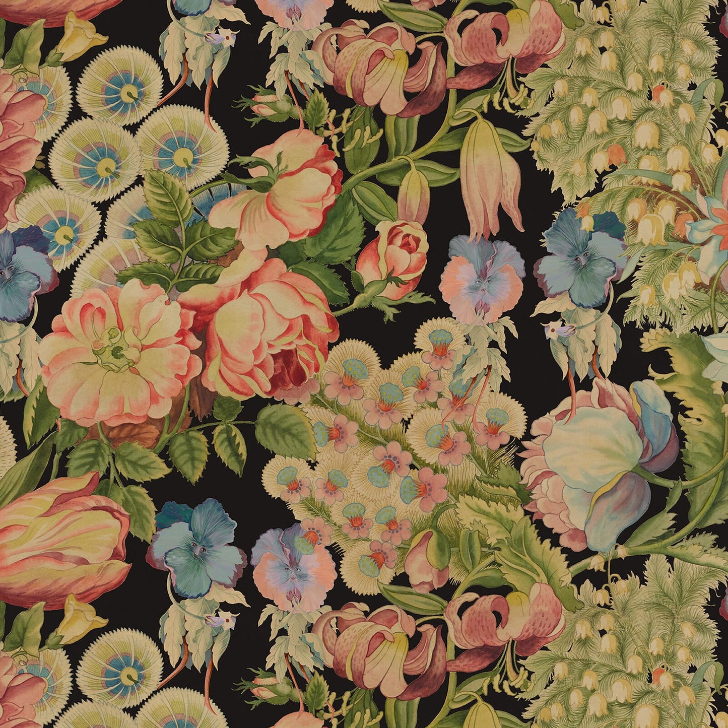 1-WA-AMM-DI-NOI-XXX - Amatoria Magna Wallpaper - Noir - House of Hackney
