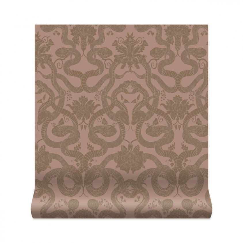 1-WA-ANC-TR-PNK-XXX-001 - Anaconda Wallpaper - Dusky-Pink - House of Hackney