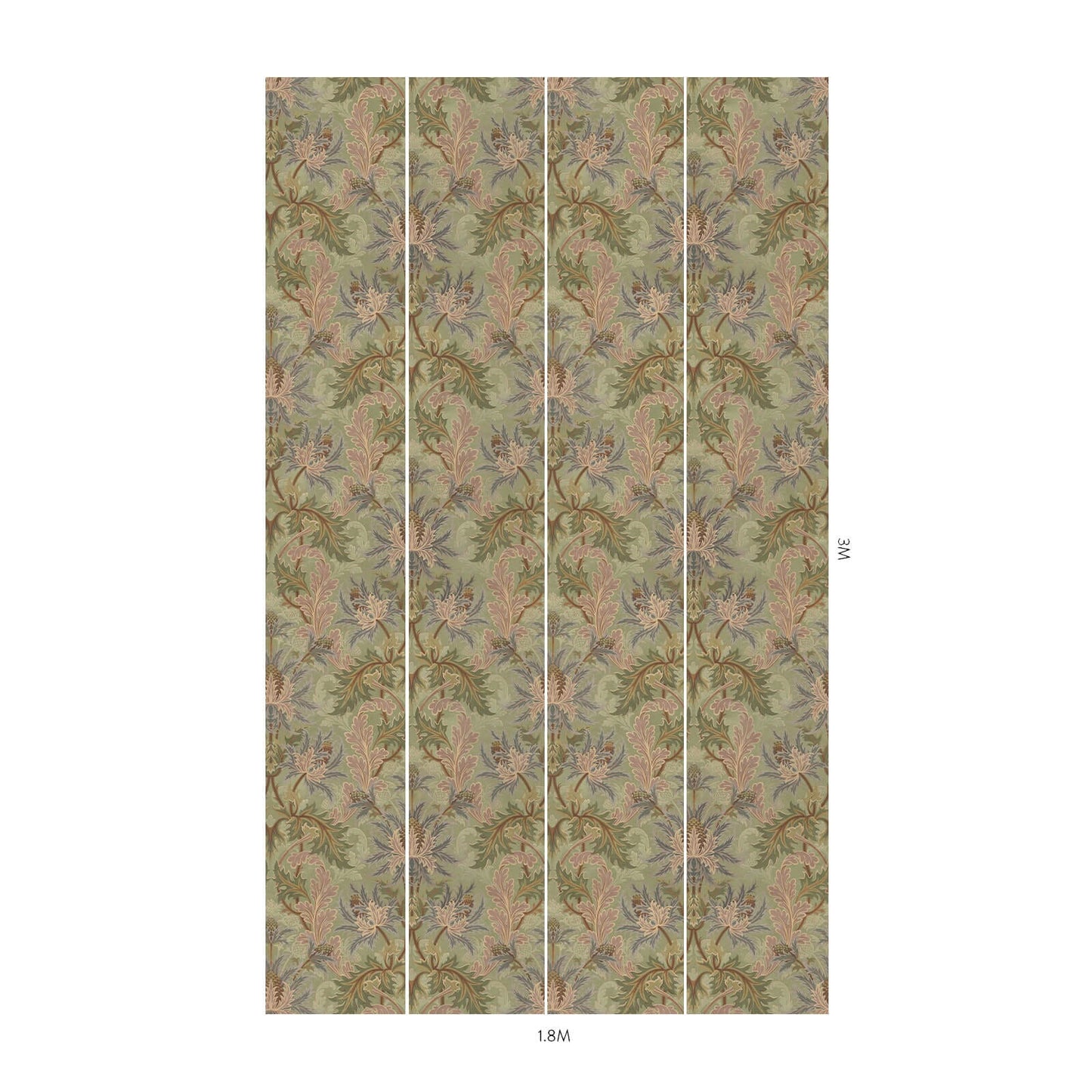 1-WA-AQF-DI-APP-XXX - Aquifolia Wallpaper - Apple - House of Hackney