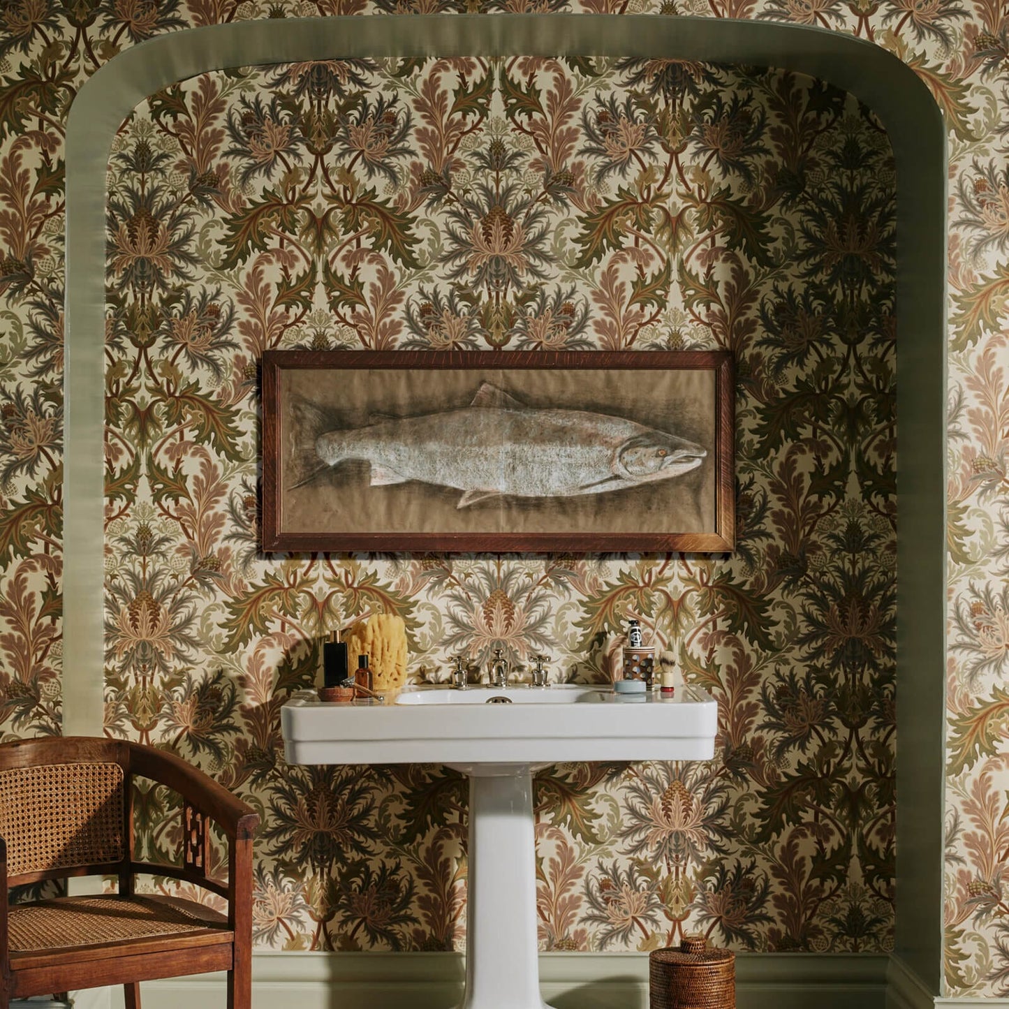 1-WA-AQF-DI-ECR-XXX - Aquifolia Wallpaper - Ecru - House of Hackney