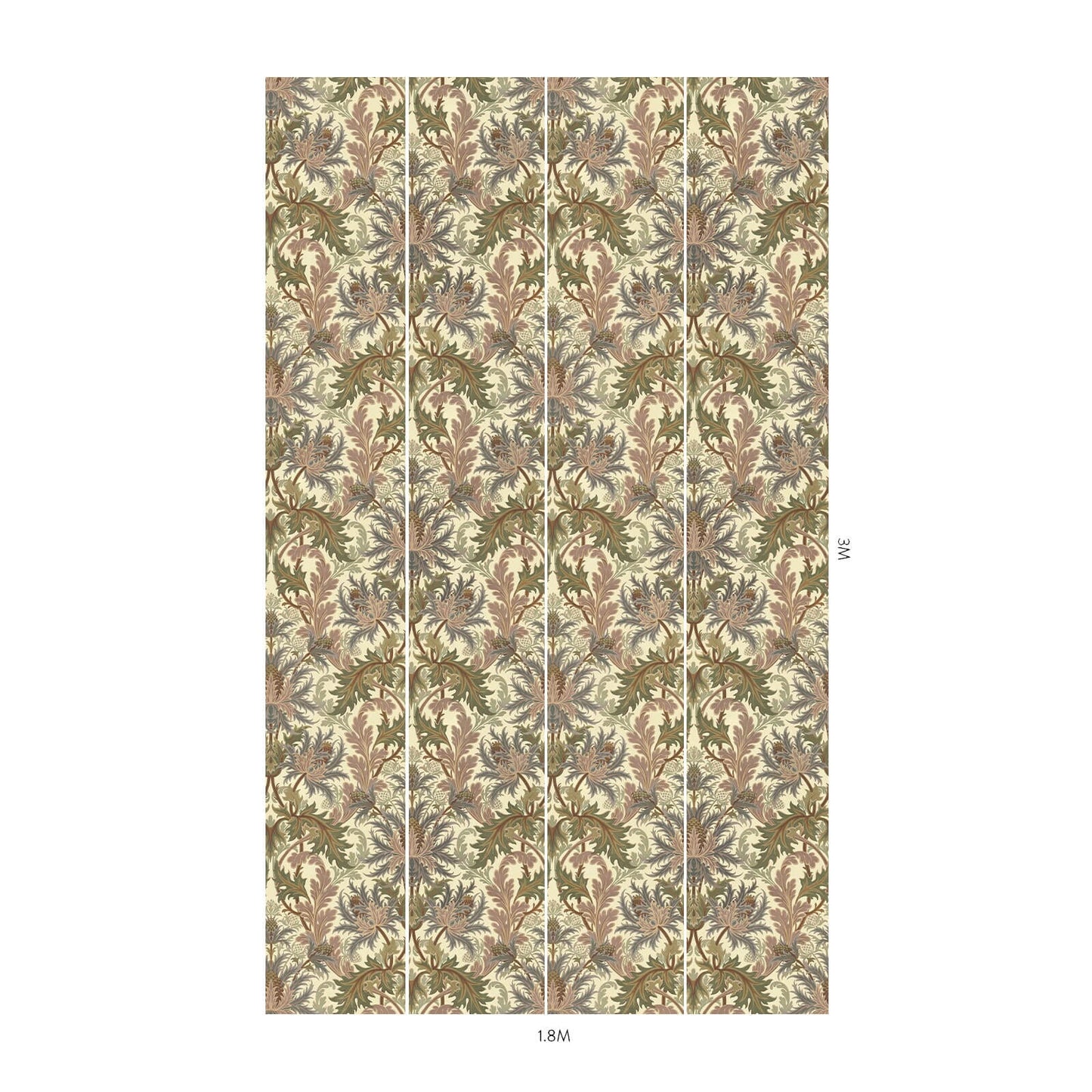 1-WA-AQF-DI-ECR-XXX - Aquifolia Wallpaper - Ecru - House of Hackney