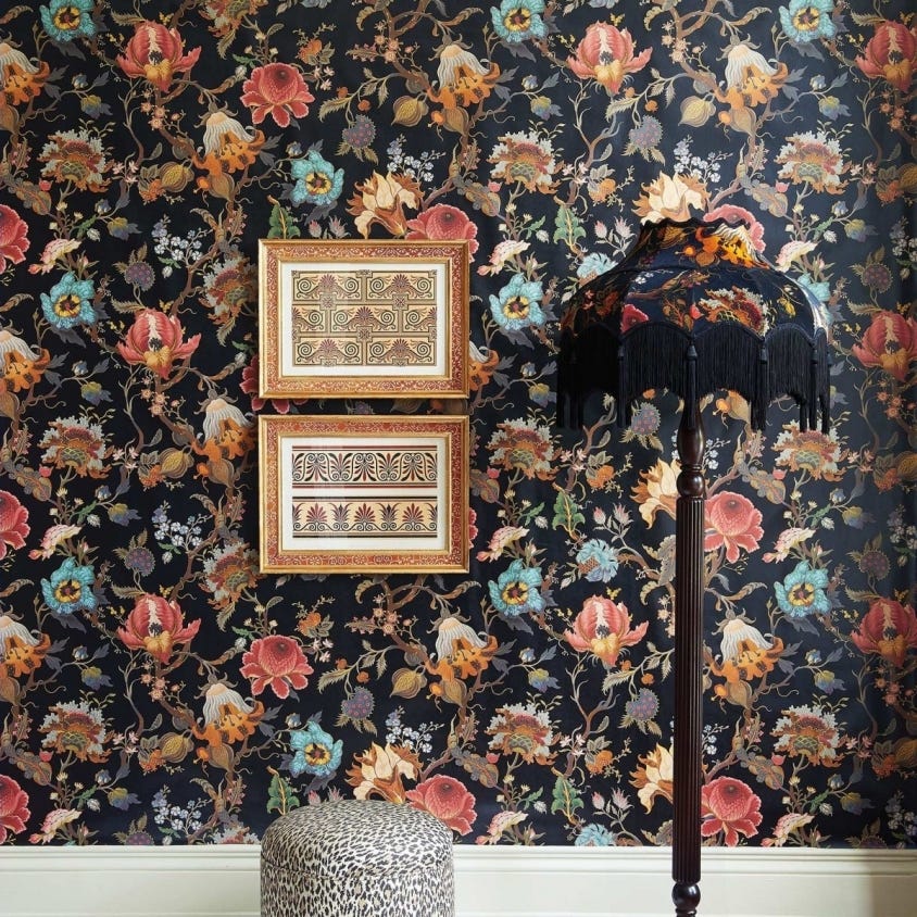 1-WA-ART-DI-BLK-XXX - Artemis Wallpaper - Black - House of Hackney