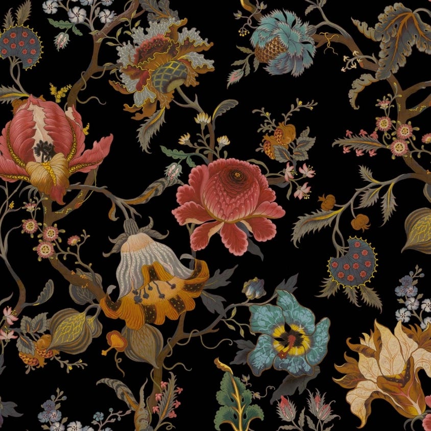 1-WA-ART-DI-BLK-XXX - Artemis Wallpaper - Black - House of Hackney