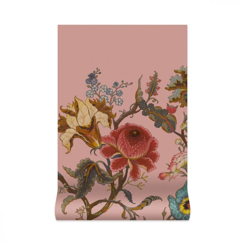 1-WA-ART-DI-BLS-PBL - Artemis Climbing Walls Wallpaper - Blush - House of Hackney