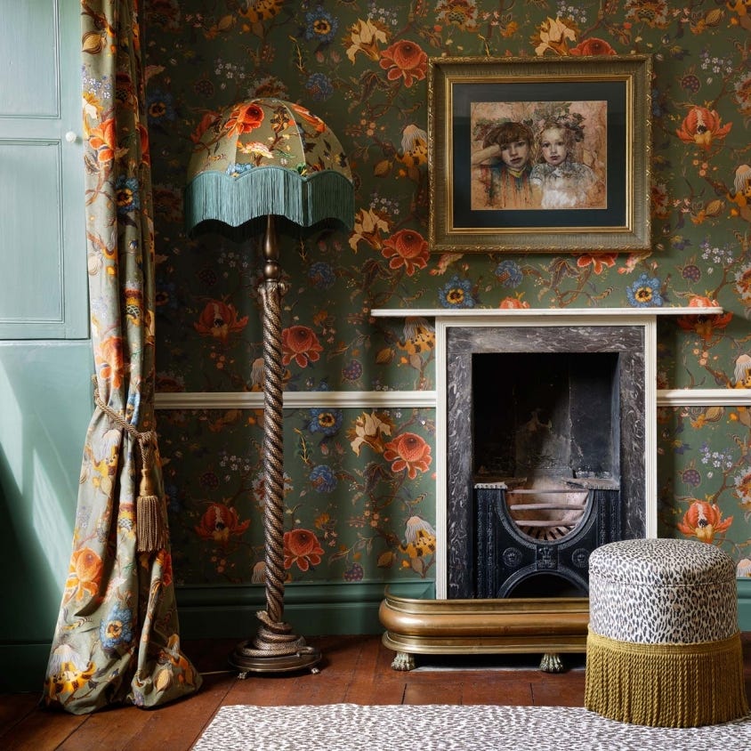 1-WA-ART-DI-MOS-XXX - Artemis Wallpaper - Moss Green - House of Hackney