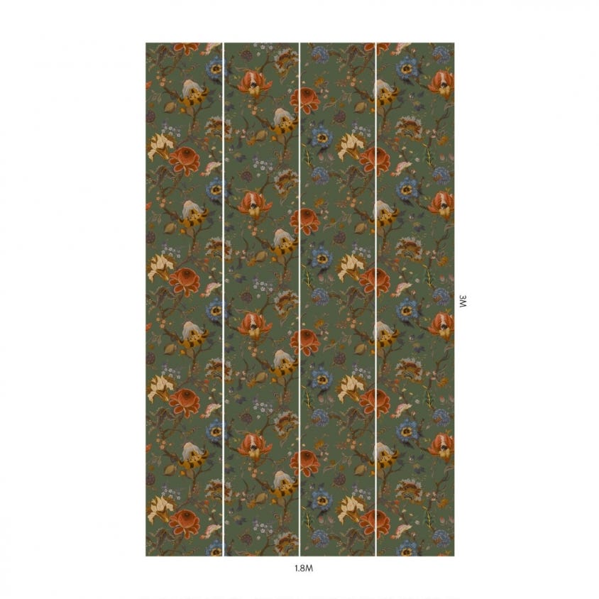 1-WA-ART-DI-MOS-XXX - Artemis Wallpaper - Moss Green - House of Hackney