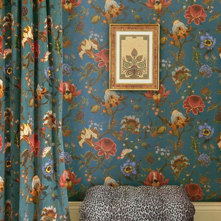1-WA-ART-DI-PET-XXX - Artemis Wallpaper - Petrol - House of Hackney