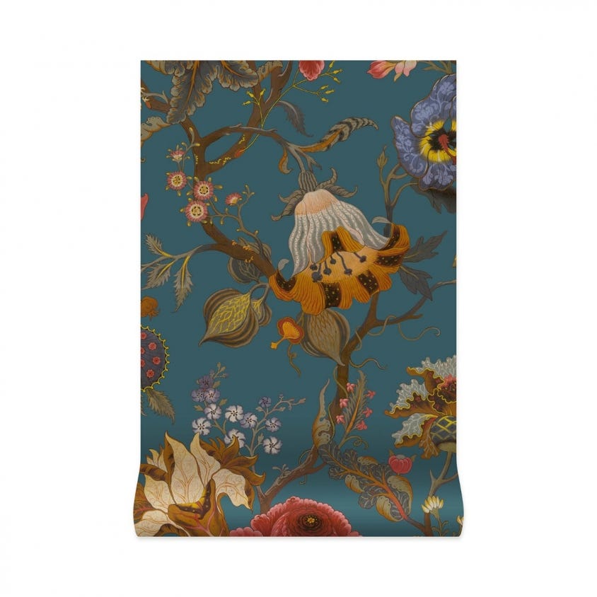 1-WA-ART-DI-PET-XXX - Artemis Wallpaper - Petrol - House of Hackney