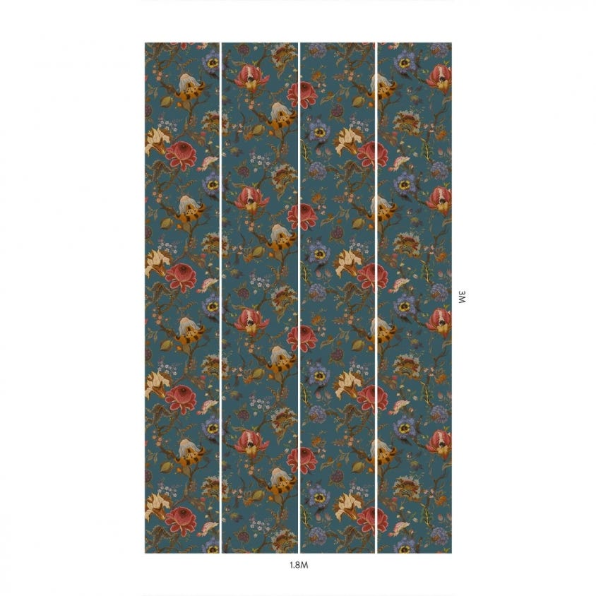 1-WA-ART-DI-PET-XXX - Artemis Wallpaper - Petrol - House of Hackney