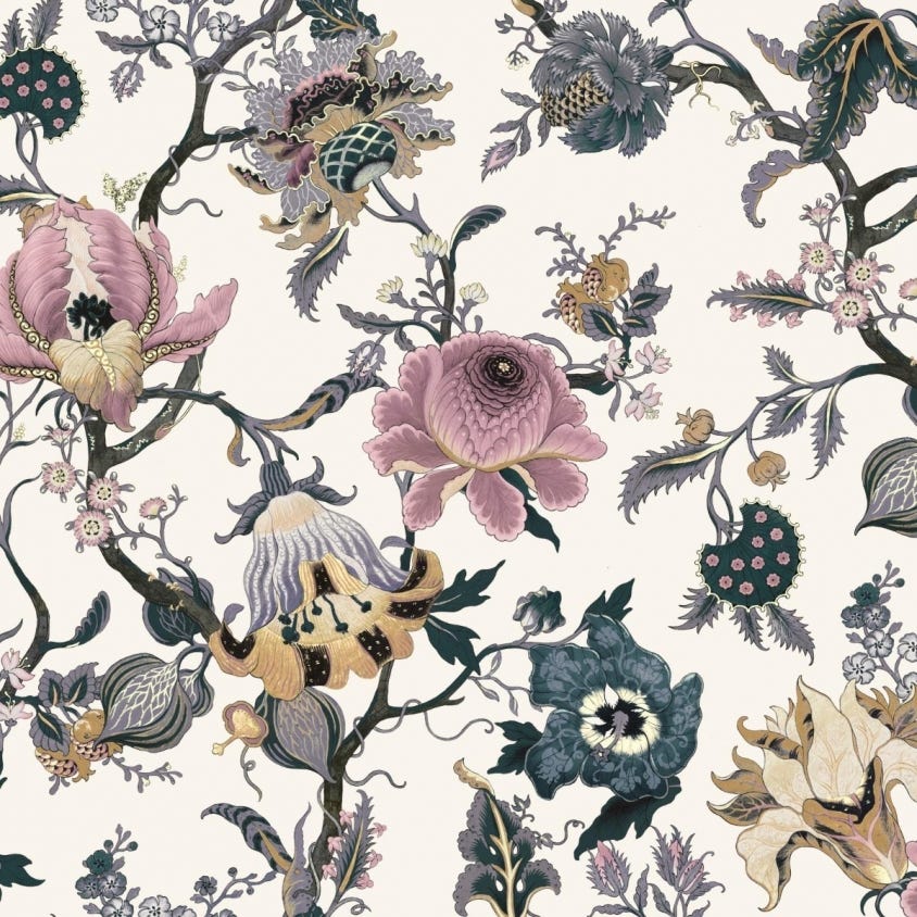 1-WA-ART-DI-WHT-XXX - Artemis Wallpaper - Off-White - House of Hackney
