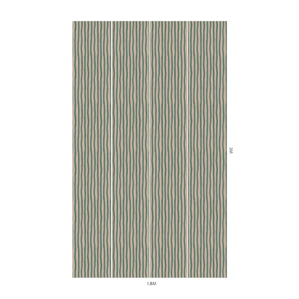 1-WA-ATS-DI-EUA-XXX - Artist's Stripe Wallpaper - Euphorbia & Alabaster - House of Hackney