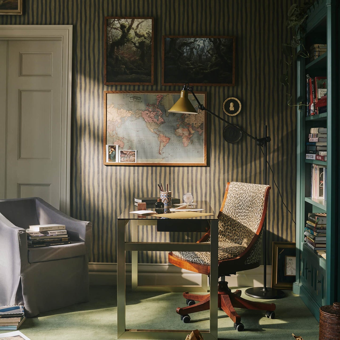 1-WA-ATS-DI-LAG-XXX - Artist's Stripe Wallpaper - Laurustine & Galaxias - House of Hackney