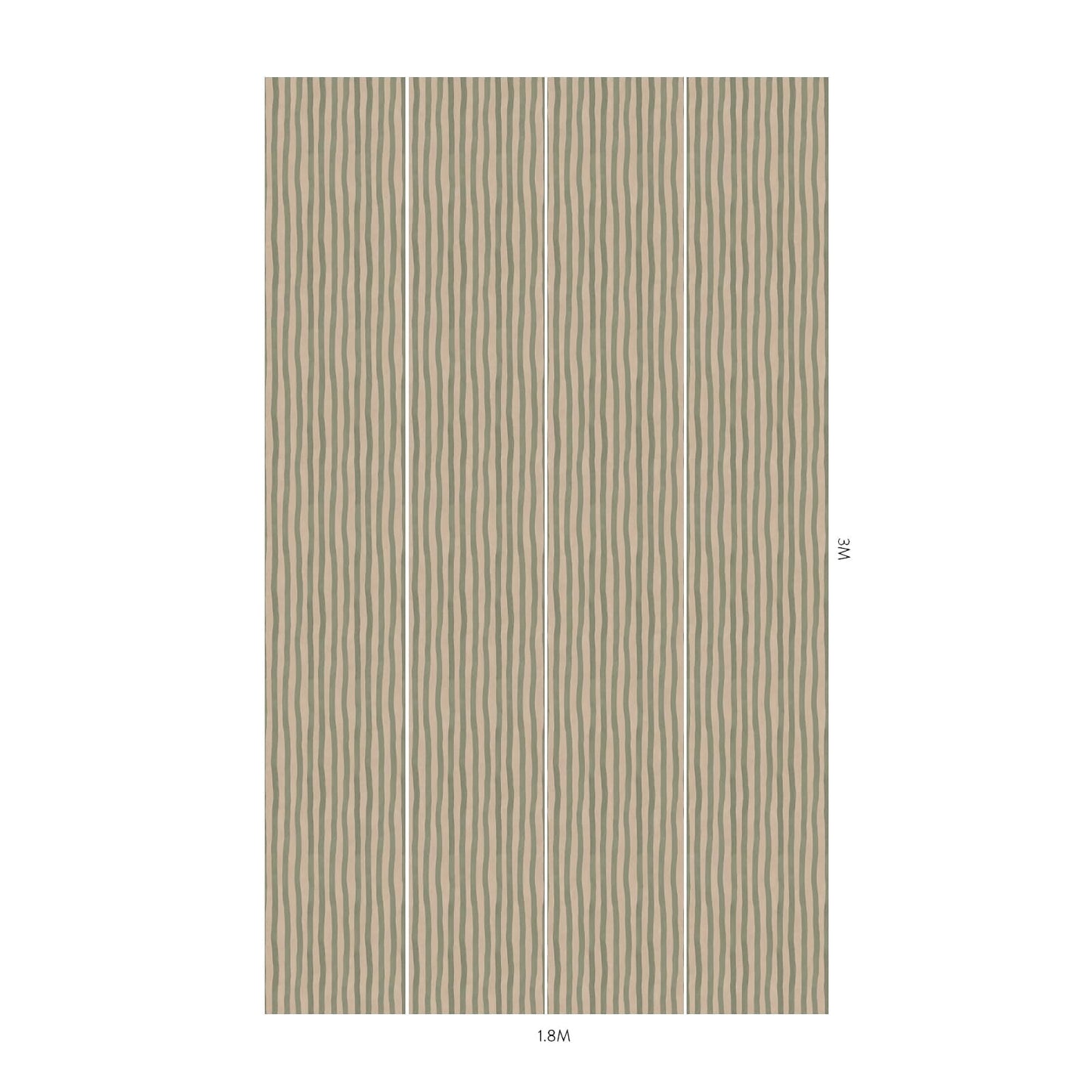 1-WA-ATS-DI-SAL-XXX - Artist's Stripe Wallpaper - Sap & Alabaster - House of Hackney