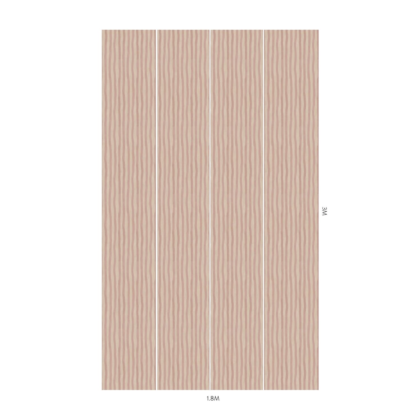 1-WA-ATS-DI-SKA-XXX - Artist's Stripe Wallpaper - Sakura & Astrantia - House of Hackney