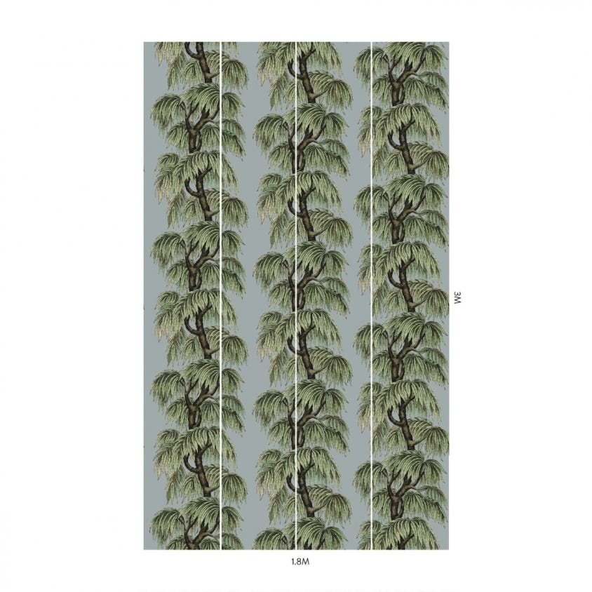 1-WA-BAB-DI-D&W-XXX - Babylon Wallpaper - Dove / Willow - House of Hackney