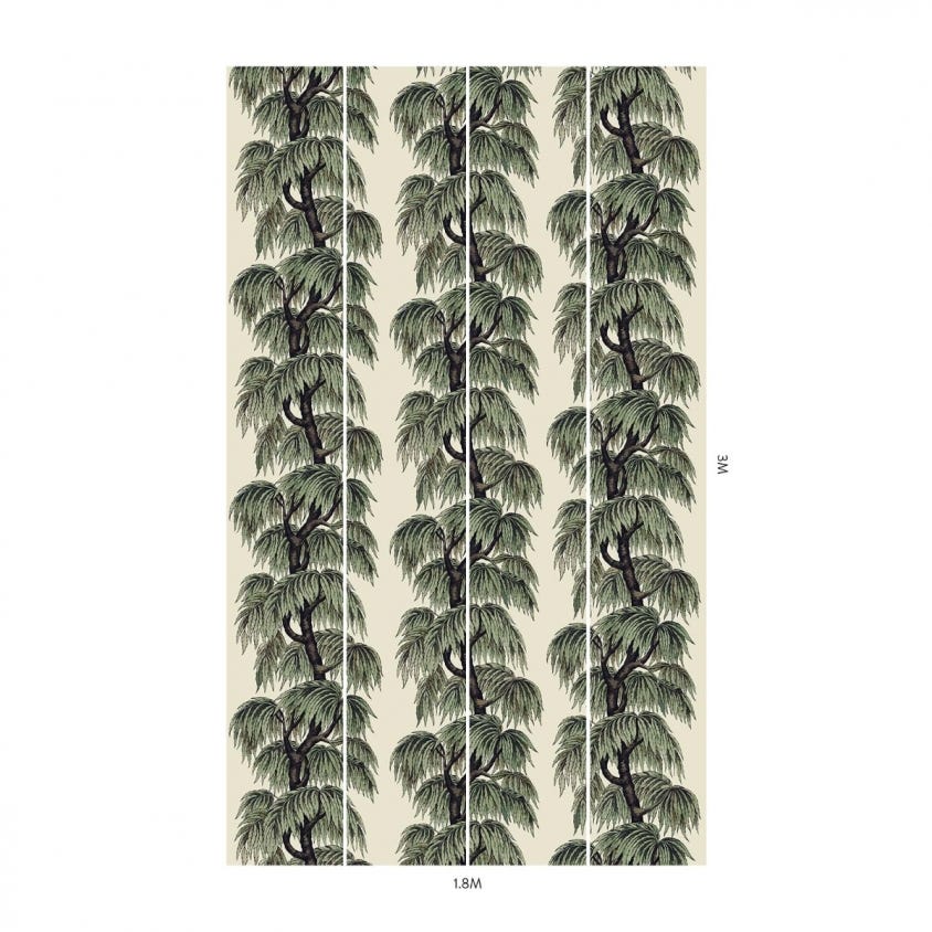 1-WA-BAB-DI-PAP-XXX - Babylon Wallpaper - Papyrus / Willow - House of Hackney