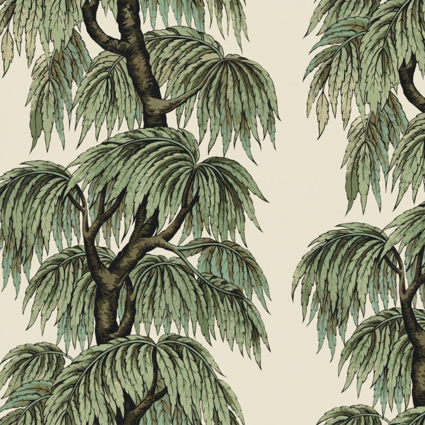 1-WA-BAB-DI-PAP-XXX - Babylon Wallpaper - Papyrus / Willow - House of Hackney