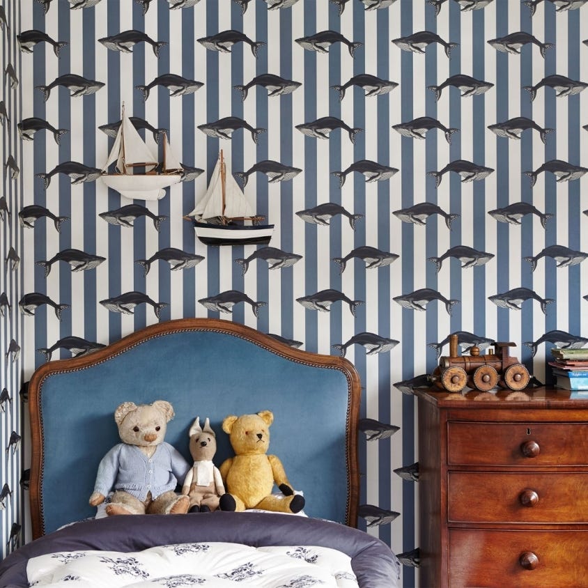 1-WA-BAL-DI-DEN-XXX - Baleana Wallpaper - Denim - House of Hackney