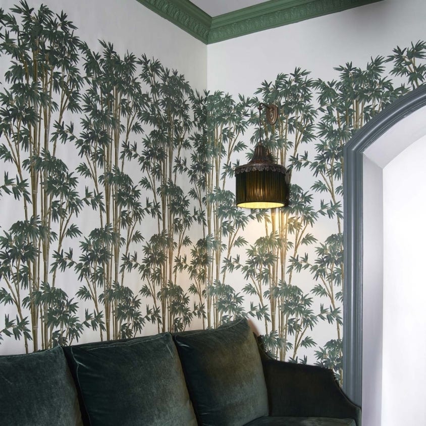 1-WA-BAM-DI-WHT-XXX - Bambusa Wallpaper - Antique-White - House of Hackney