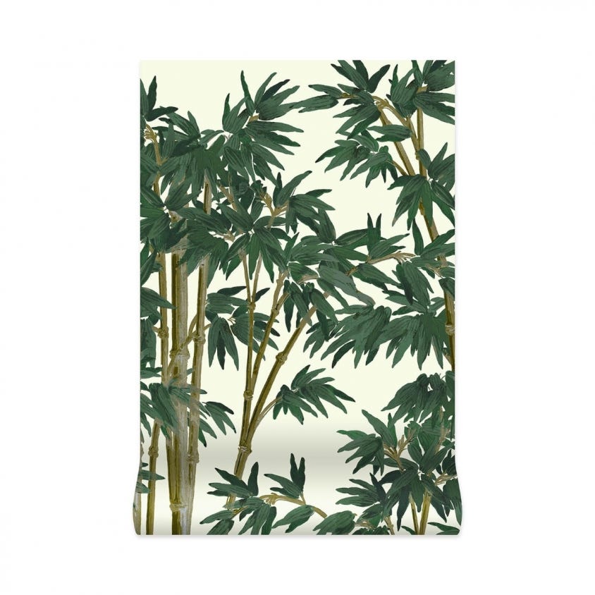 1-WA-BAM-DI-WHT-XXX - Bambusa Wallpaper - Antique-White - House of Hackney