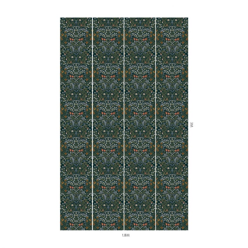 1-WA-BLA-DI-BIL-XXX - Blackthorn Wallpaper - Billiard Green - House of Hackney