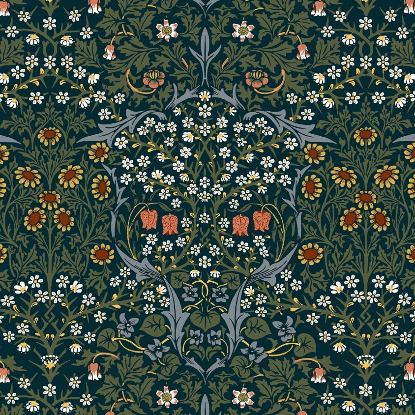 1-WA-BLA-DI-BIL-XXX - Blackthorn Wallpaper - Billiard Green - House of Hackney