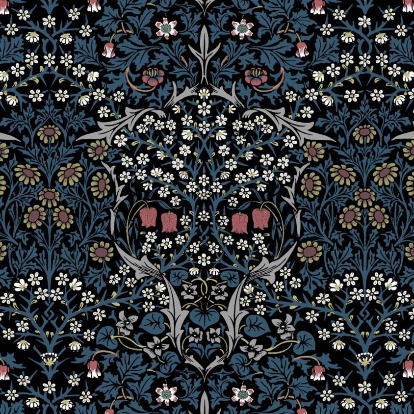 1-WA-BLA-DI-TEA-XXX - Blackthorn Wallpaper - Teal - House of Hackney