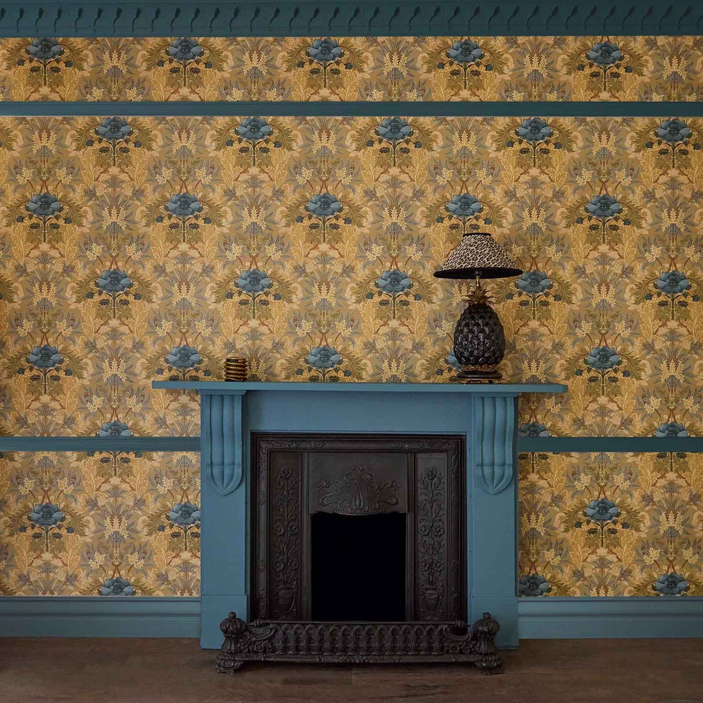 1-WA-BRW-DI-AUO-XXX - The Blue Rose Weeping Wallpaper - Aurelian - House of Hackney
