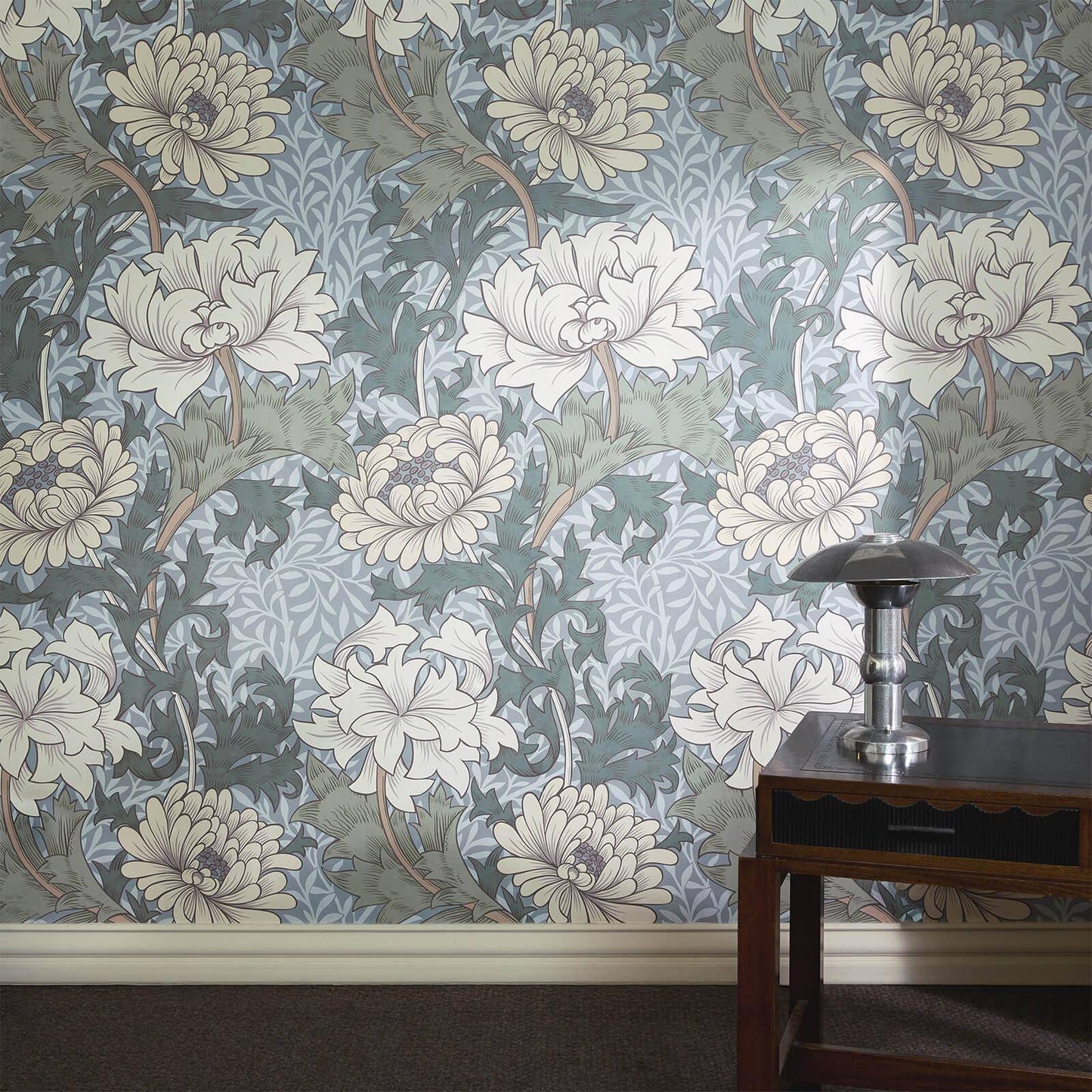 1-WA-CHM-DI-BYZ-XXX - Chrysanthemum Magna Wallpaper - Byzantine - House of Hackney