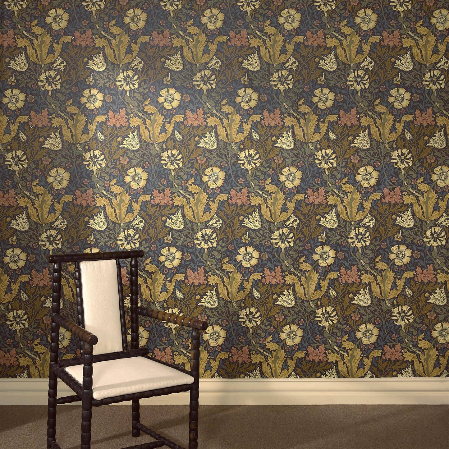 1-WA-COM-DI-MID-XXX - Compton Wallpaper - Midnight - House of Hackney