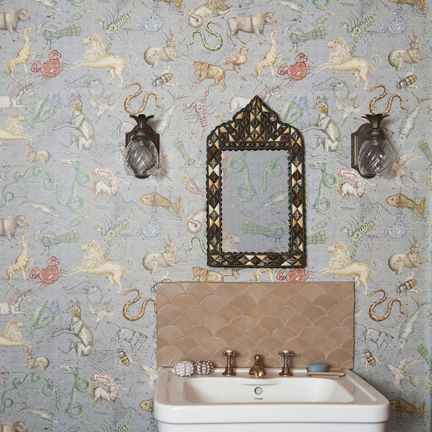 1-WA-COS-DI-CEL-XXX - Cosmos Wallpaper - Celestial-Blue - House of Hackney