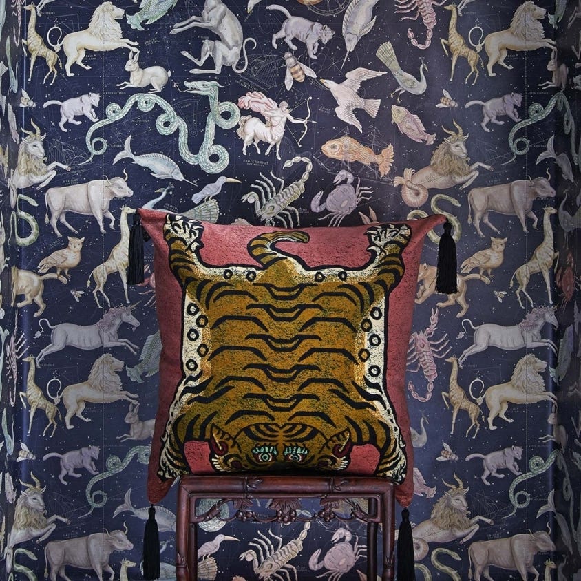 1-WA-COS-DI-MID-XXX - Cosmos Wallpaper - Midnight - House of Hackney